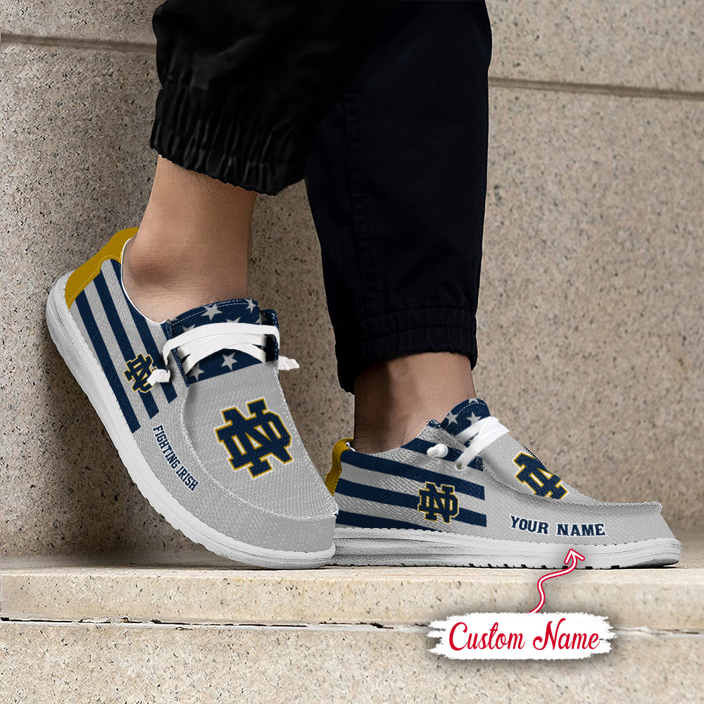 footwearelite notre dame fighting irish custom name hey dude shoes hbps2