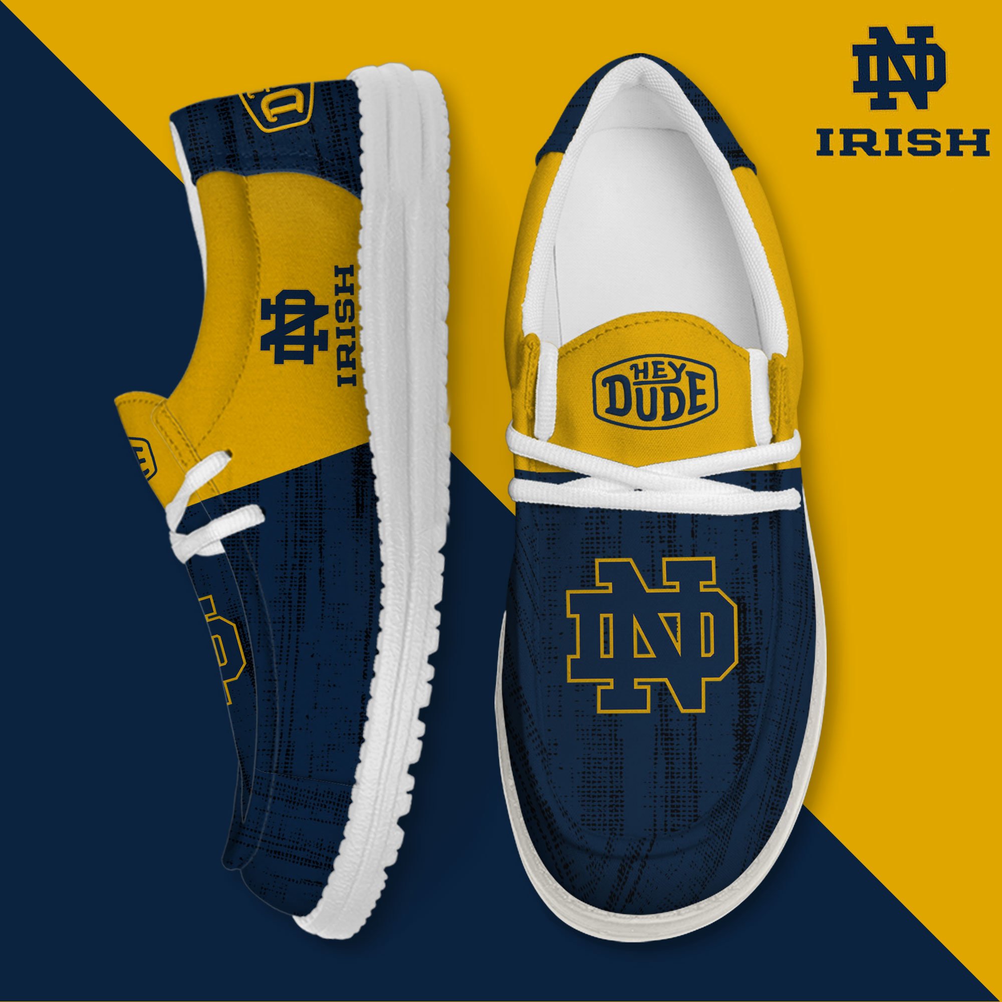 footwearelite notre dame fighting irish custom name hey dude shoes tjj0k