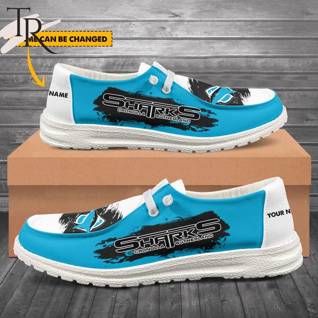 footwearelite nrl cronulla sutherland sharks custom name hey dude shoes cckrk