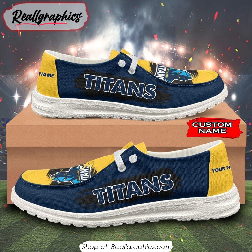 footwearelite nrl gold coast titans custom name hey dude shoes jx7q1