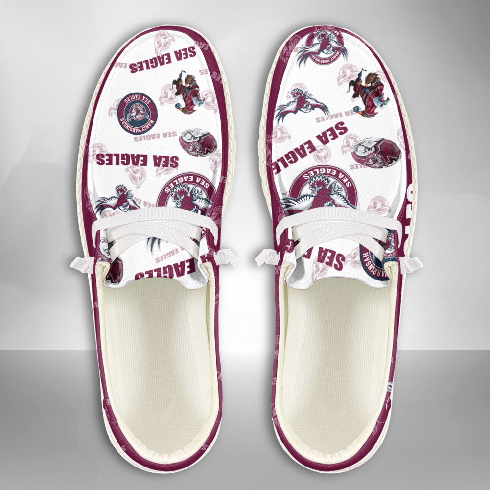 footwearelite nrl manly warringah sea eagles custom name hey dude shoes 89l04