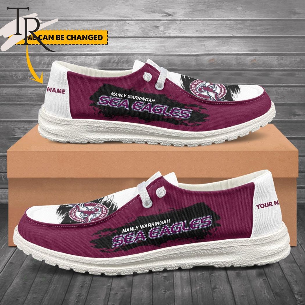 footwearelite nrl manly warringah sea eagles custom name hey dude shoes zwibx