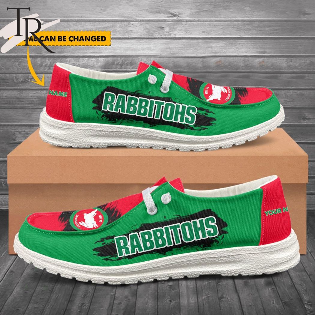 footwearelite nrl south sydney rabbitohs custom name hey dude shoes j5xxi