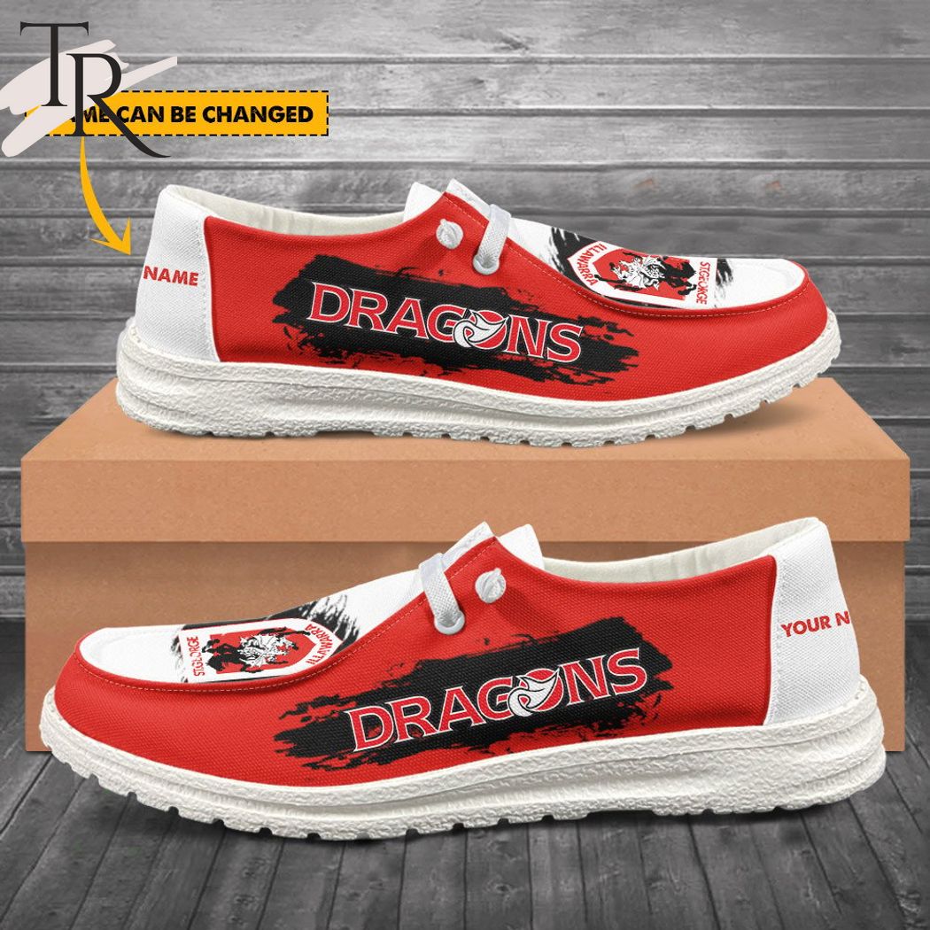 footwearelite nrl st george illawarra dragons custom name hey dude shoes atf4y