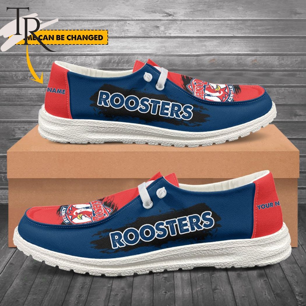 footwearelite nrl sydney roosters custom name hey dude shoes hrlbp