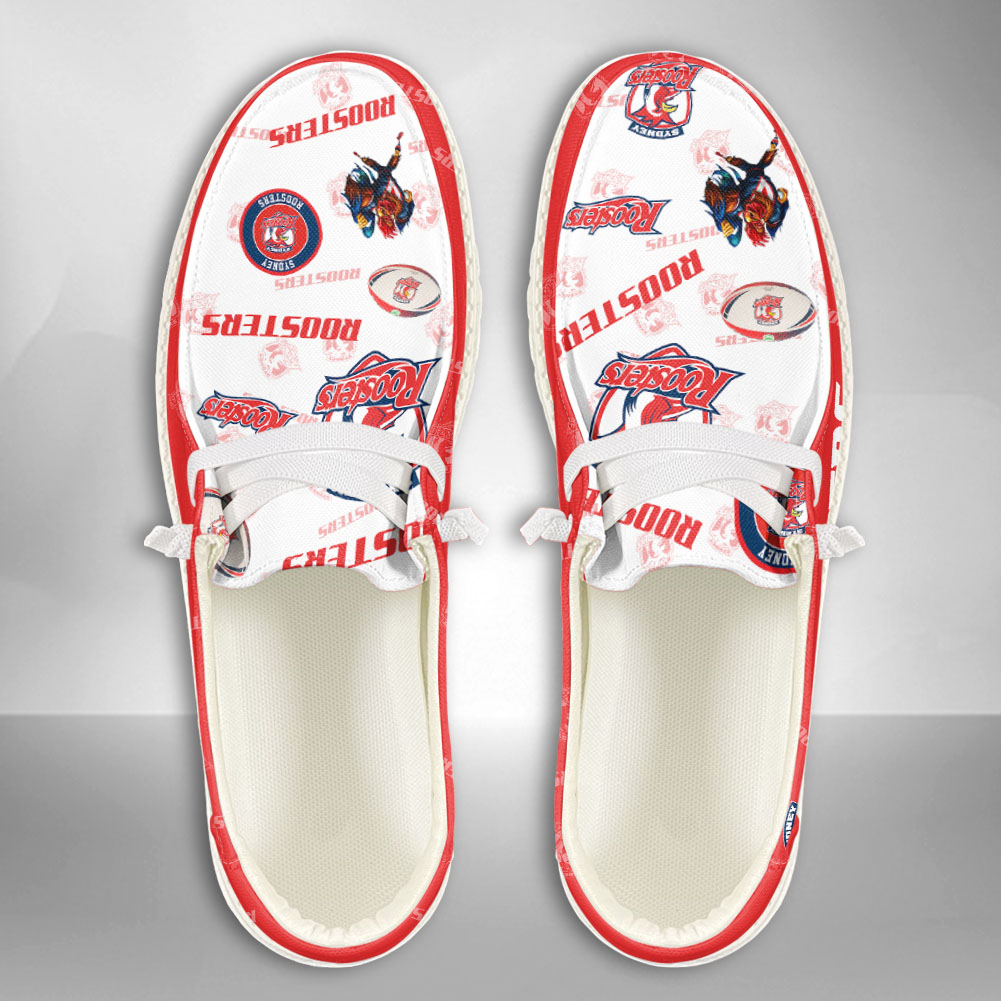 footwearelite nrl sydney roosters custom name hey dude shoes uwdee