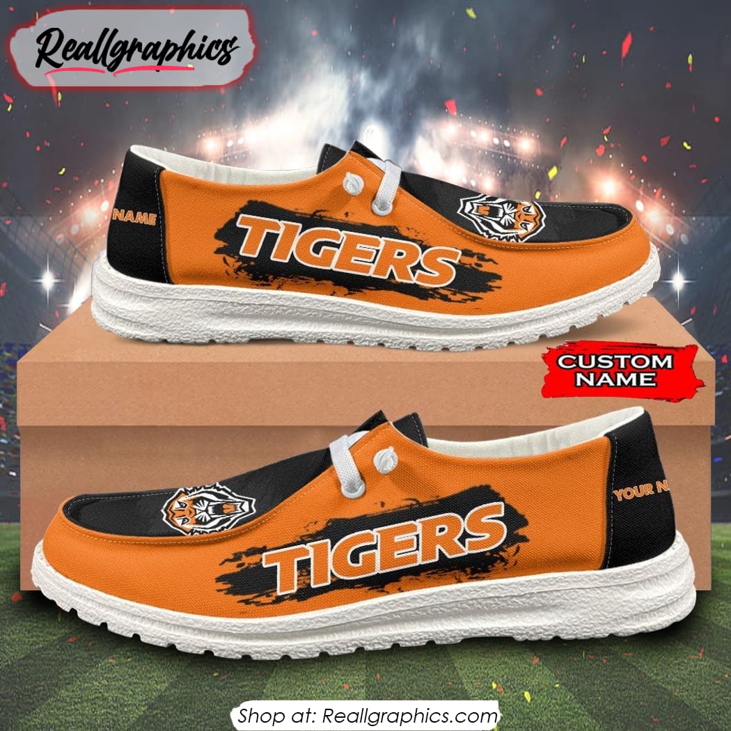 footwearelite nrl wests tigers custom name hey dude shoes 3ic4a