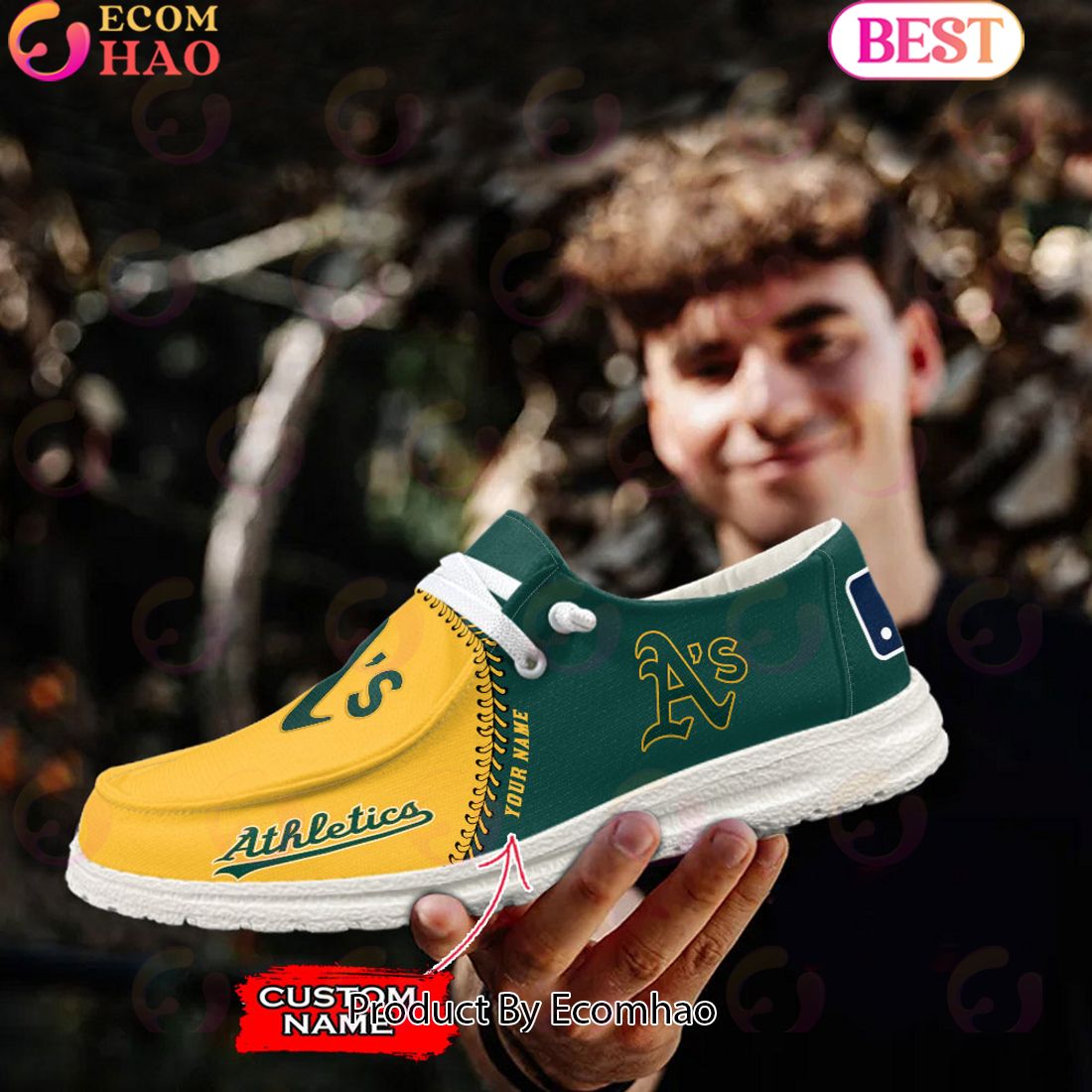 footwearelite oakland athletics custom name hey dude shoes cvlsn