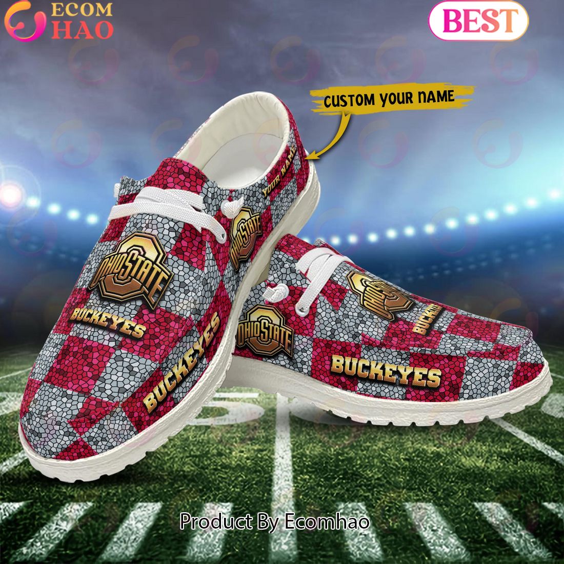 footwearelite ohio state buckeyes custom name hey dude shoes cxlj8