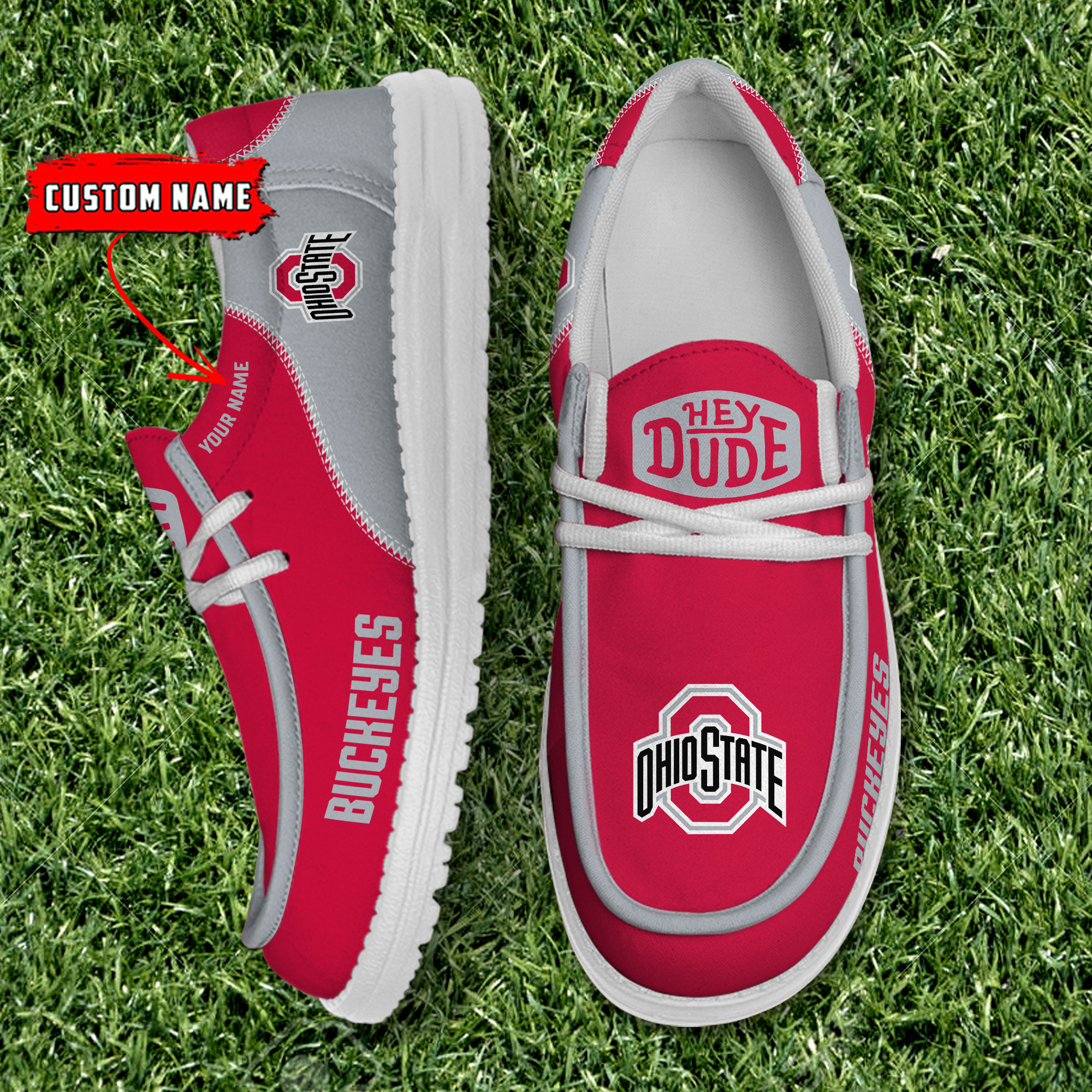 footwearelite ohio state buckeyes custom name hey dude shoes gbv8v