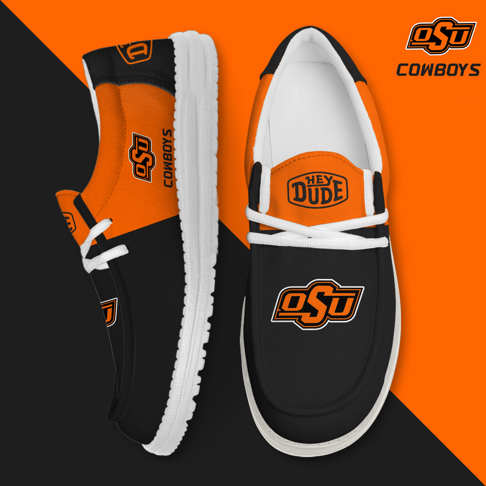 footwearelite oklahoma state cowboys custom name hey dude shoes wuewl