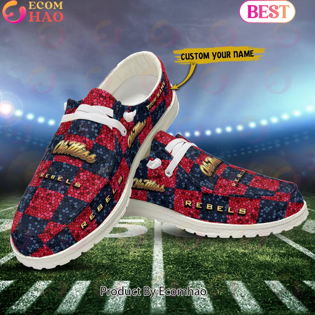 footwearelite ole miss rebels custom name hey dude shoes fhr2m