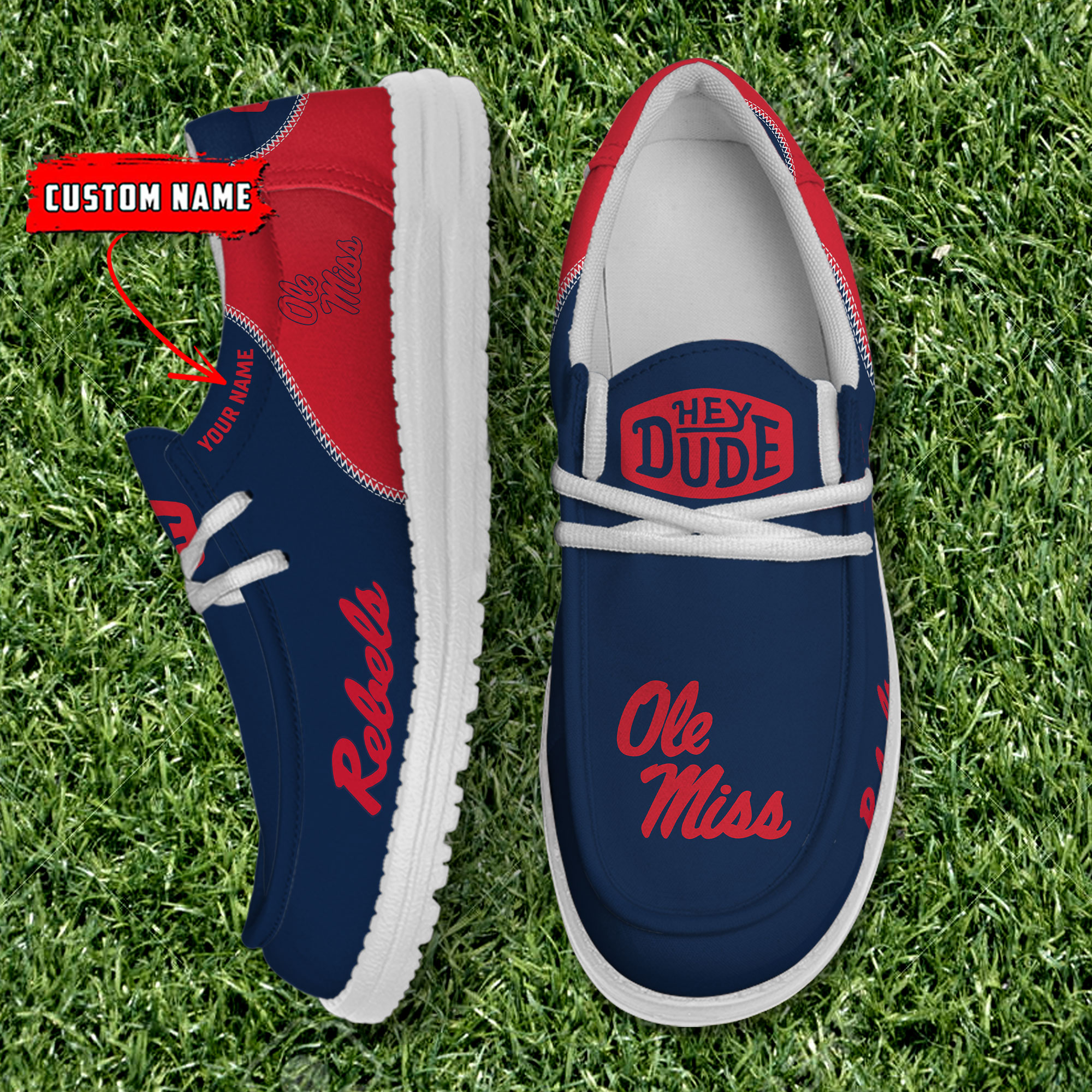 footwearelite ole miss rebels custom name hey dude shoes ggdqc