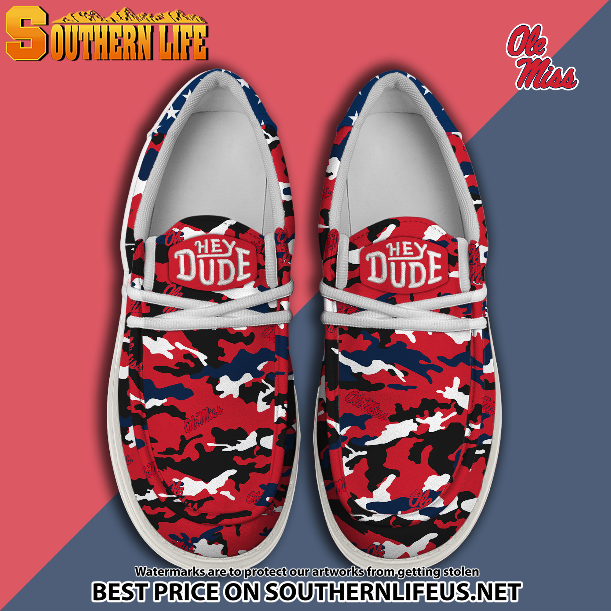 footwearelite ole miss rebels custom name hey dude shoes punvc