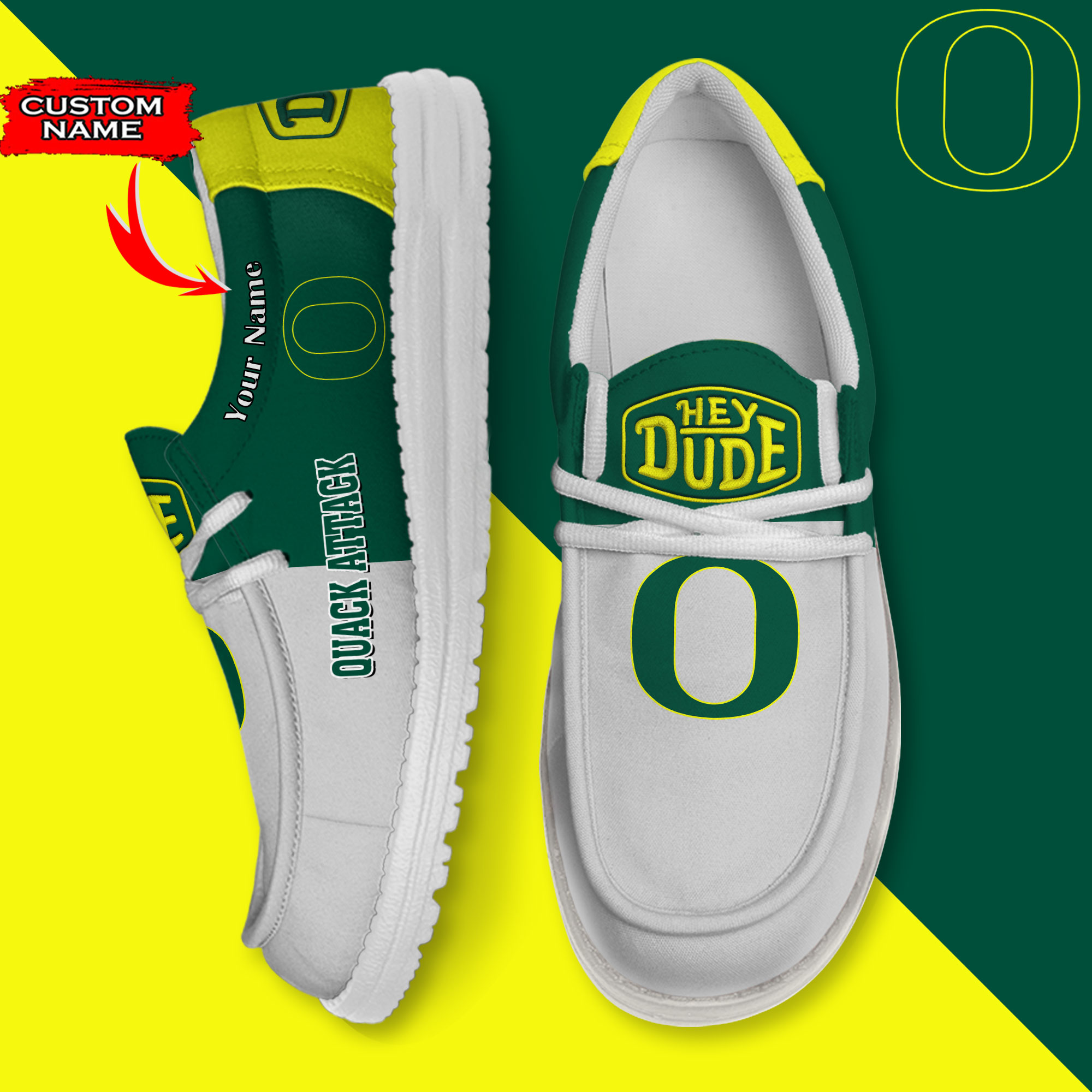 footwearelite oregon ducks custom name hey dude shoes 3pz9m