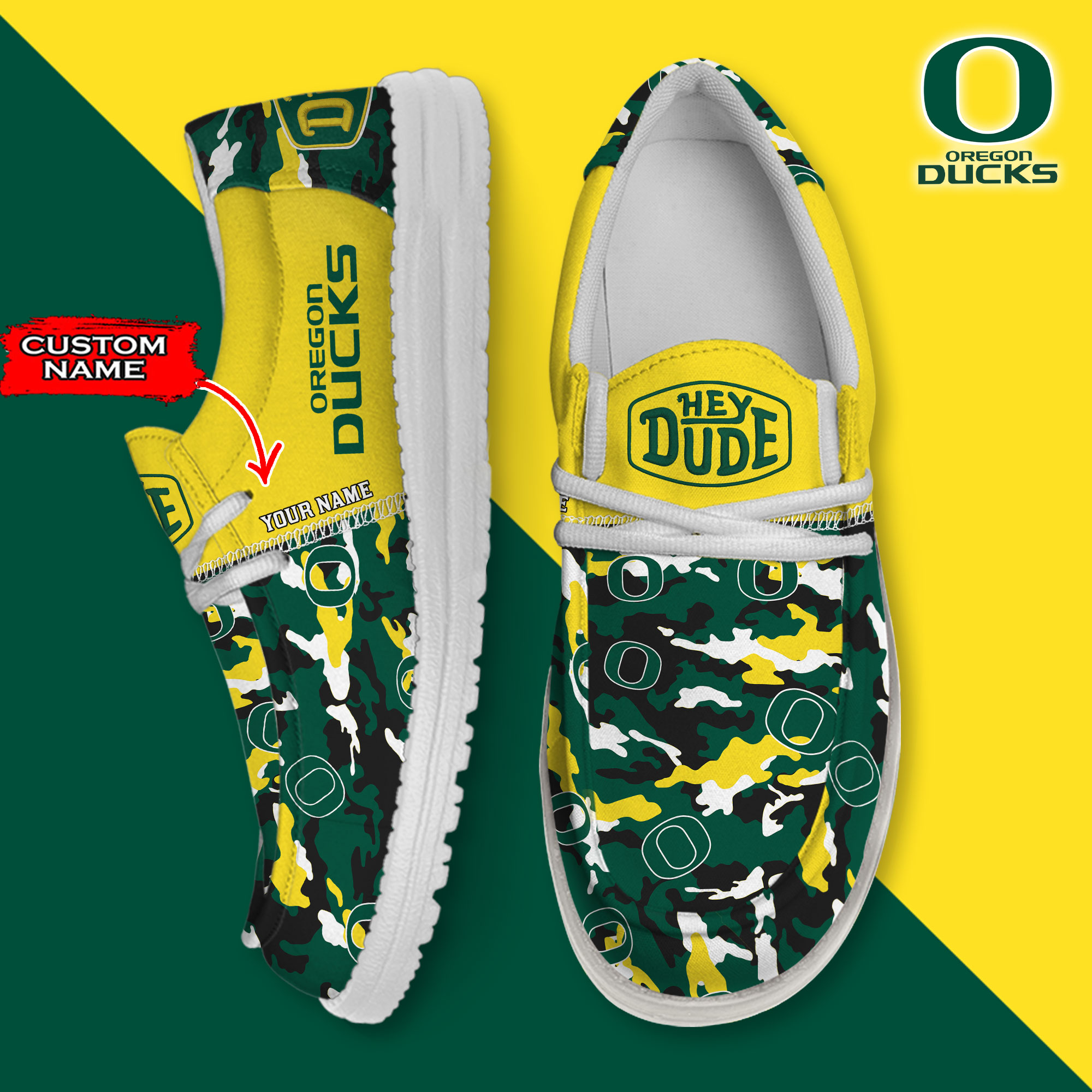 footwearelite oregon ducks custom name hey dude shoes coxwe