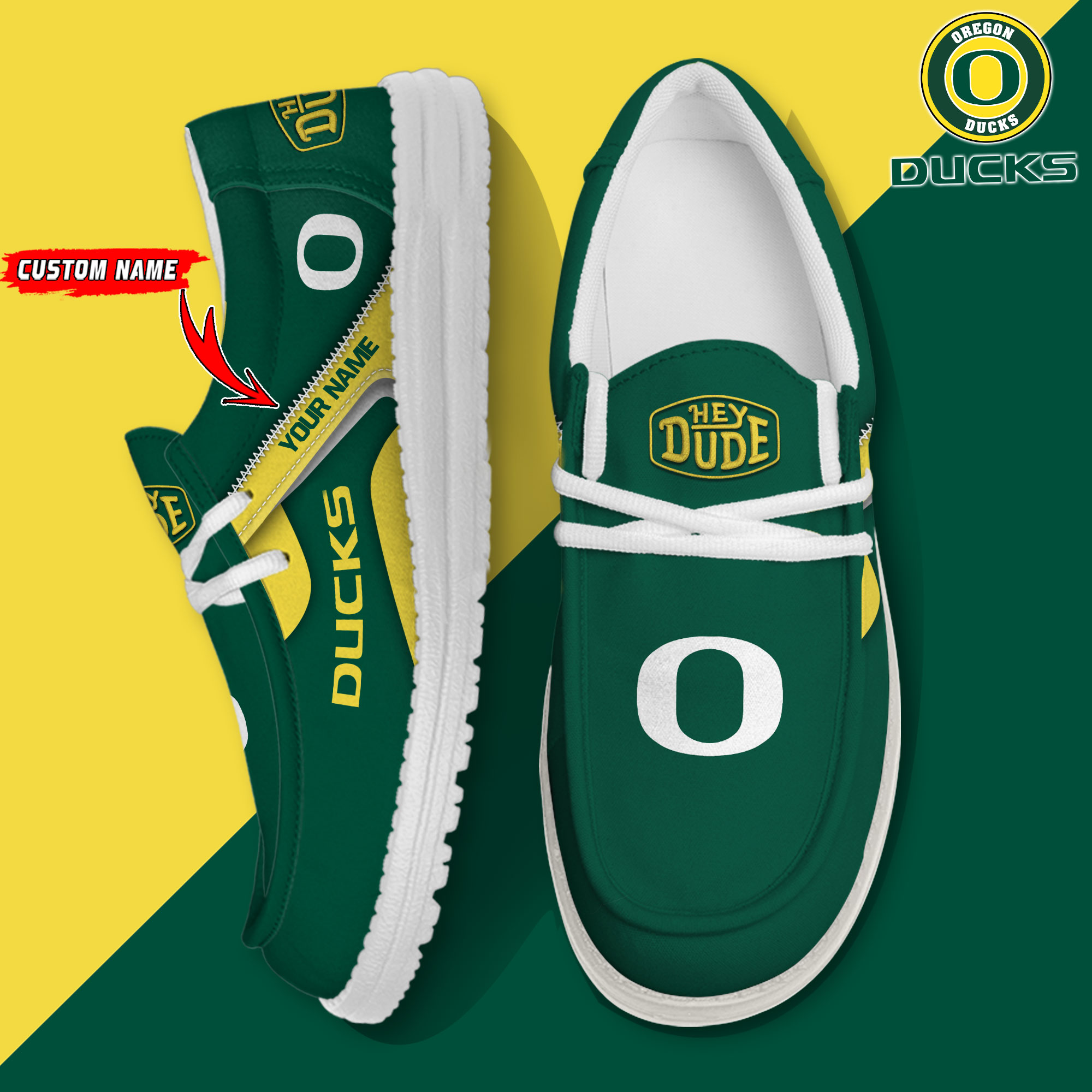 footwearelite oregon ducks custom name hey dude shoes sjgxh