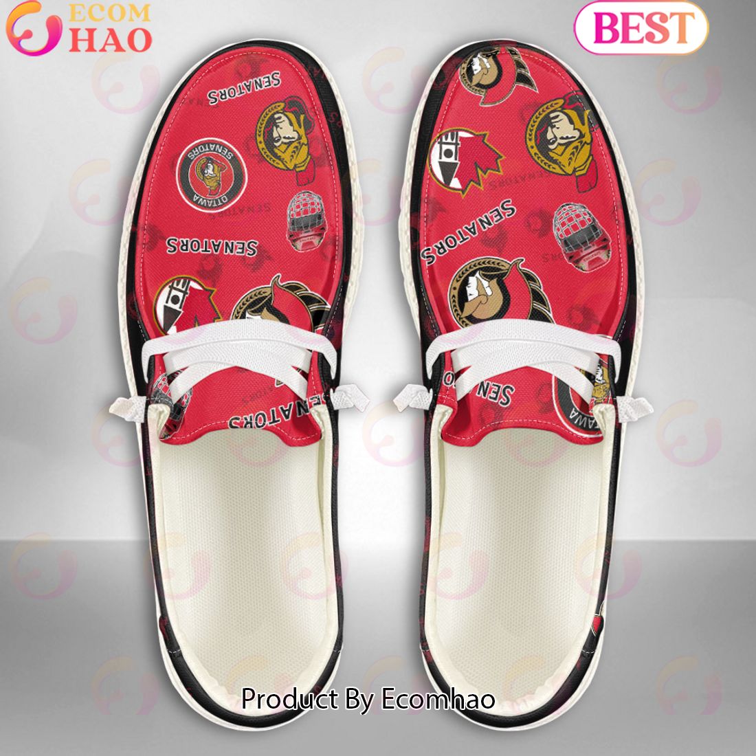 footwearelite ottawa senators custom name hey dude shoes fw86m