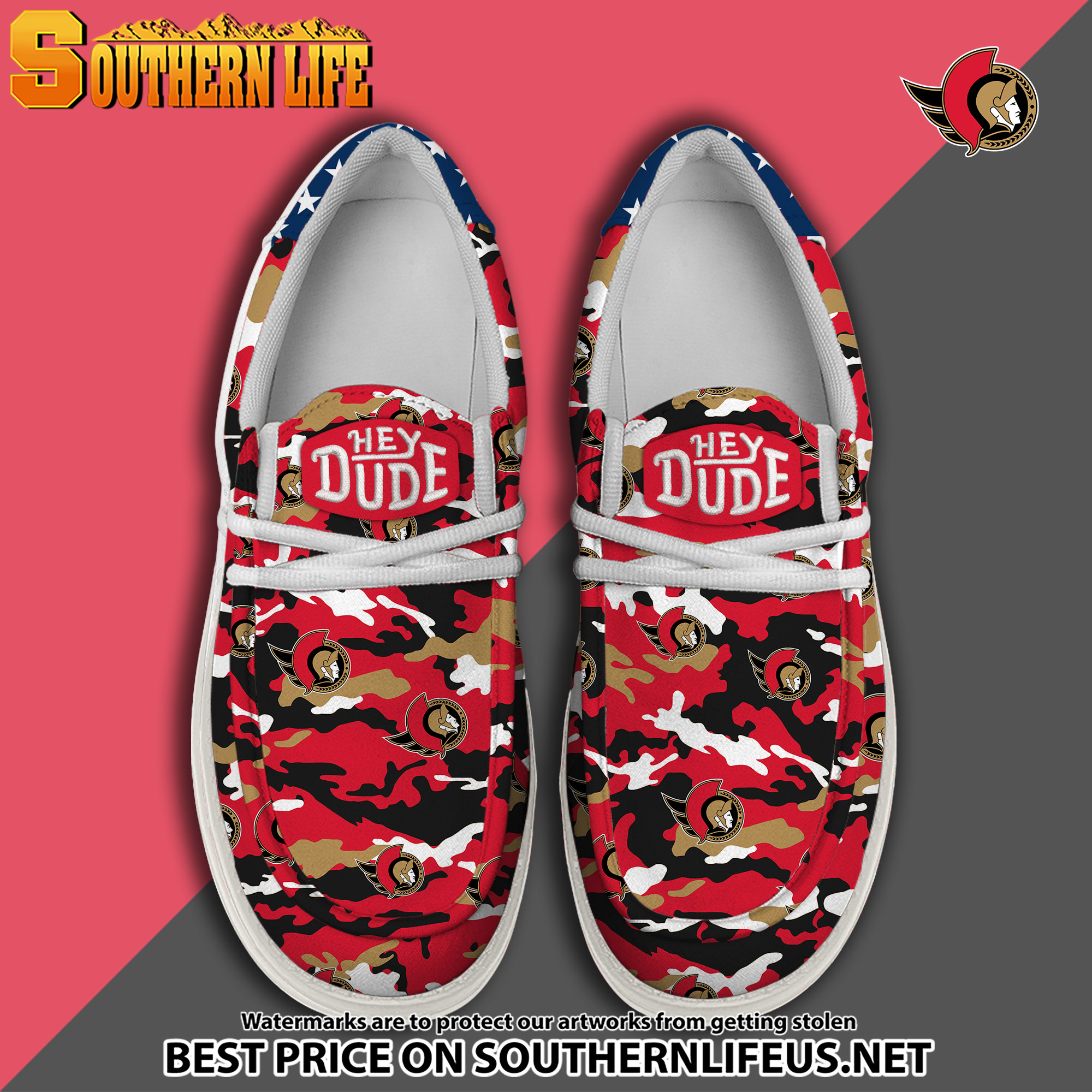 footwearelite ottawa senators custom name hey dude shoes ssm8t