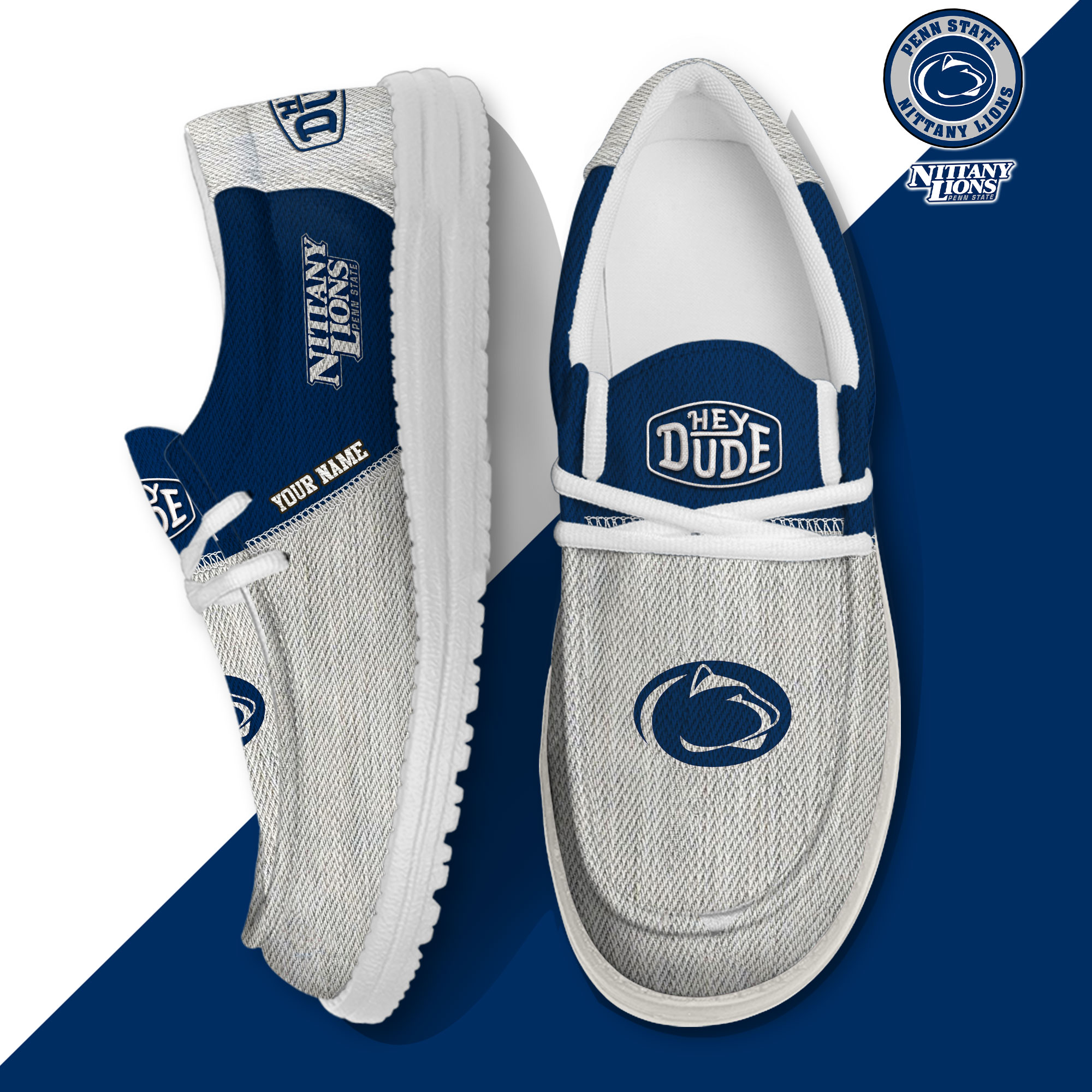 footwearelite penn state nittany lions custom name hey dude shoes vvy6e