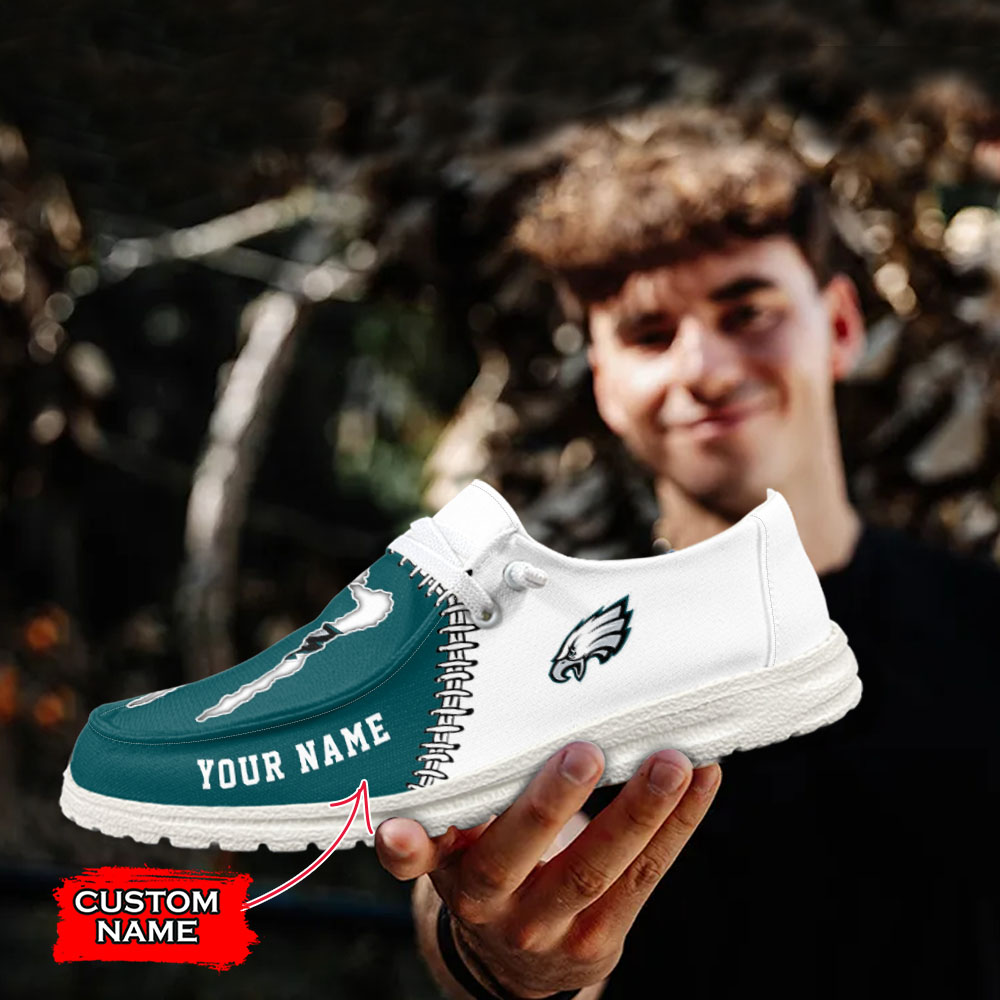 footwearelite philadelphia eagles custom name hey dude shoes 4jnti