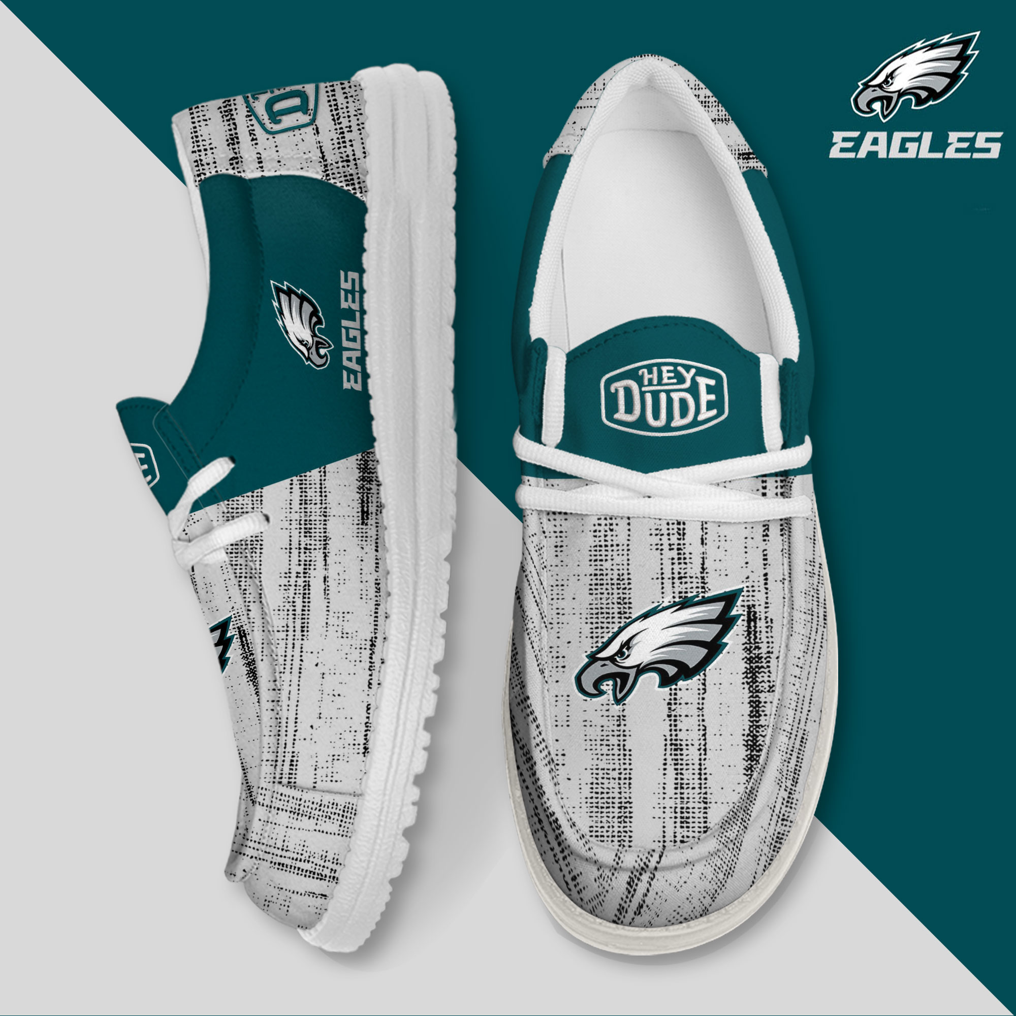 footwearelite philadelphia eagles custom name hey dude shoes d3kws