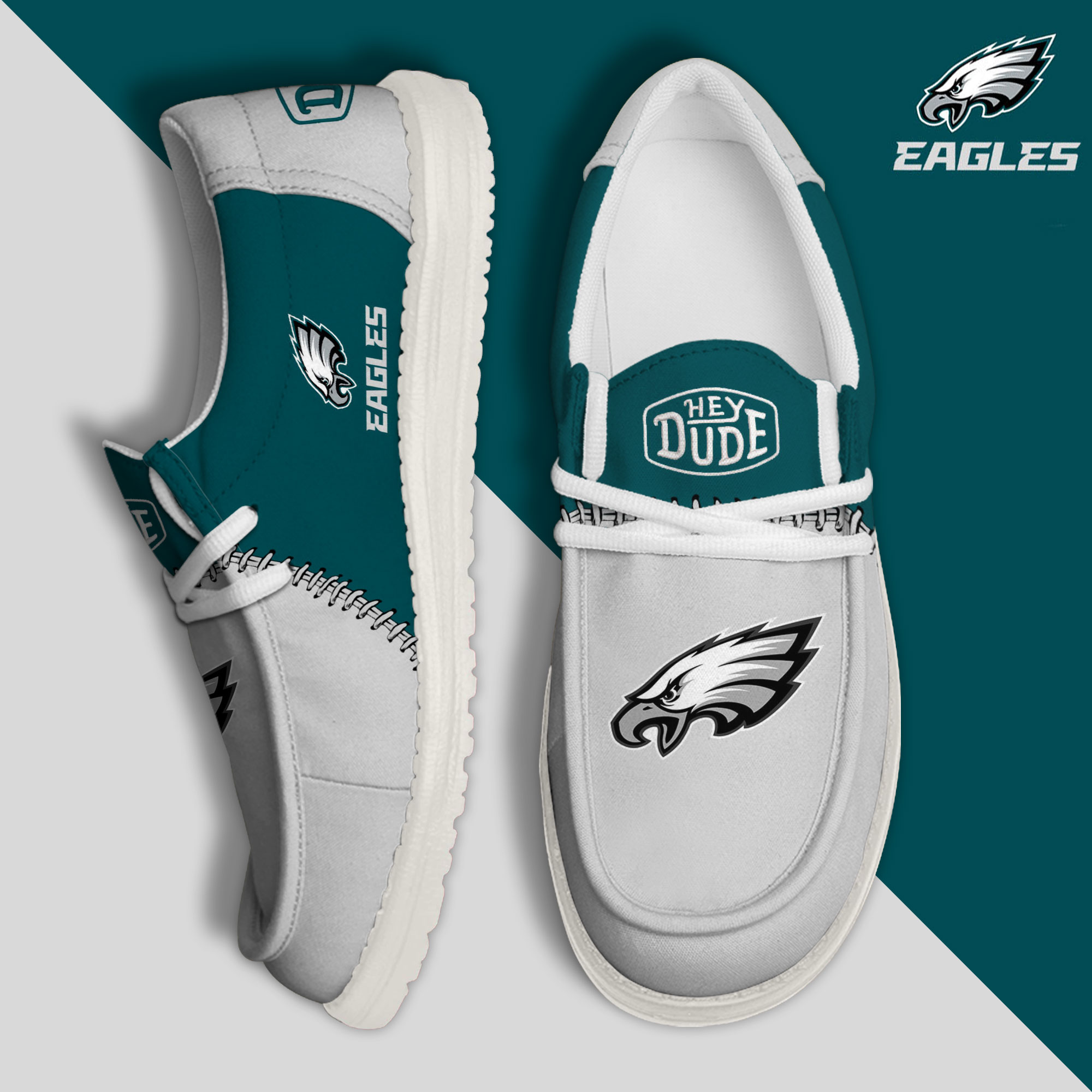 footwearelite philadelphia eagles custom name hey dude shoes fjwrp