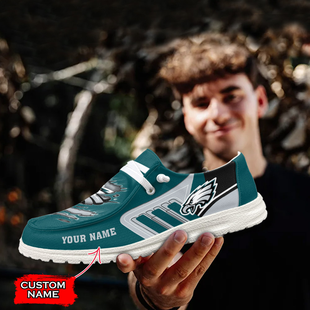 footwearelite philadelphia eagles custom name hey dude shoes ijoi2