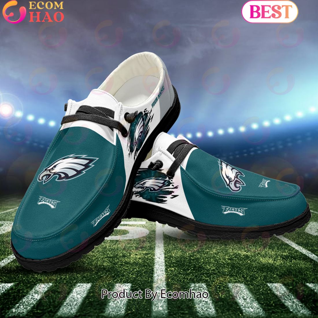 footwearelite philadelphia eagles custom name hey dude shoes rh2vf