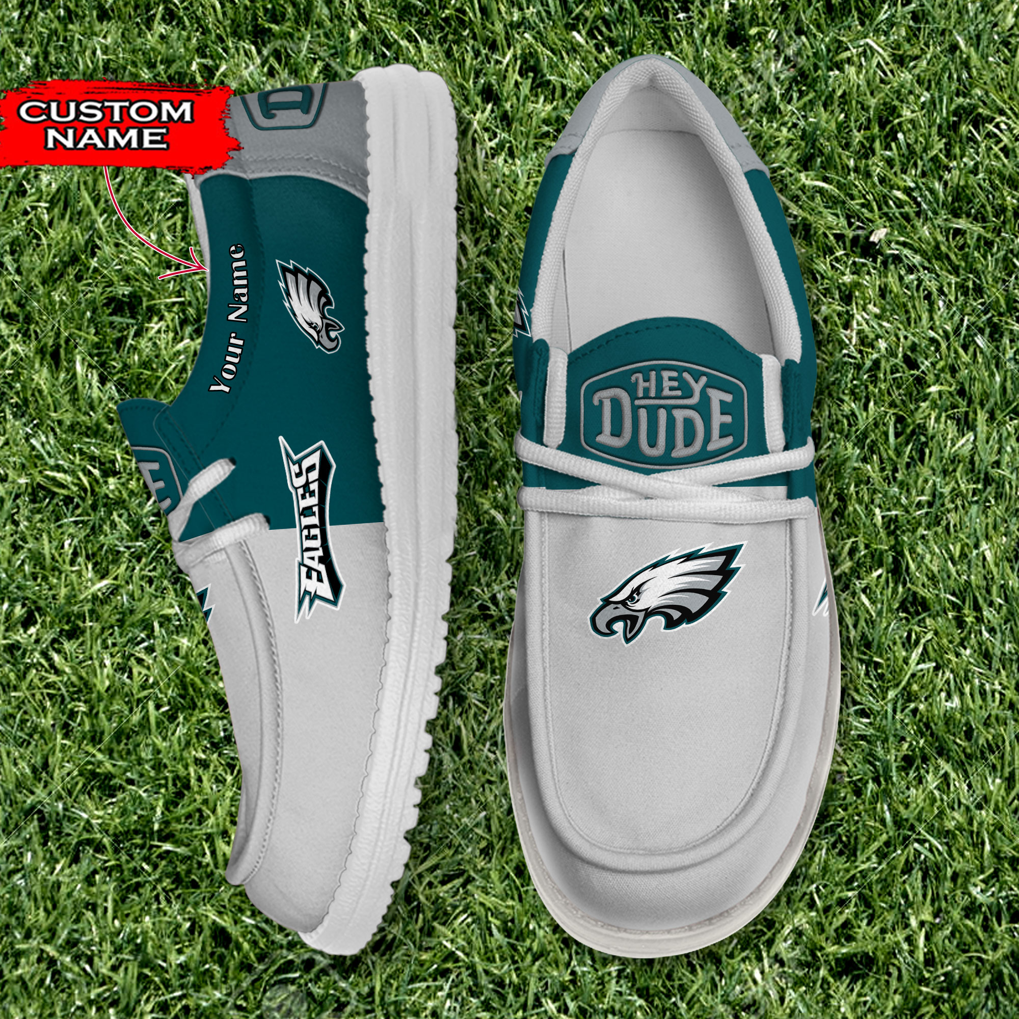 footwearelite philadelphia eagles custom name hey dude shoes uzycc