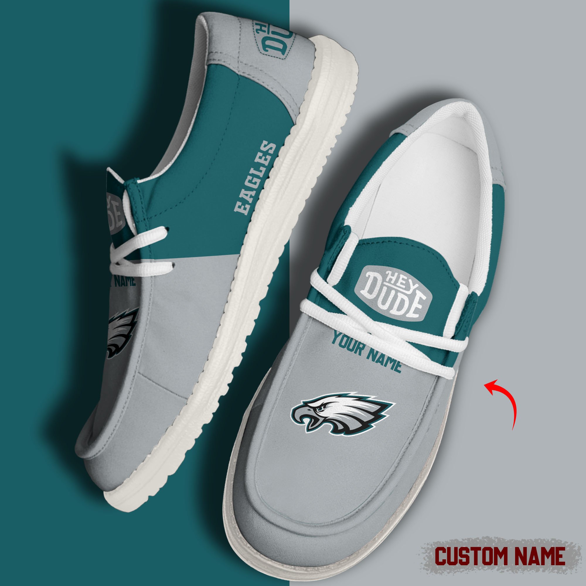 footwearelite philadelphia eagles custom name hey dude shoes y4vx0