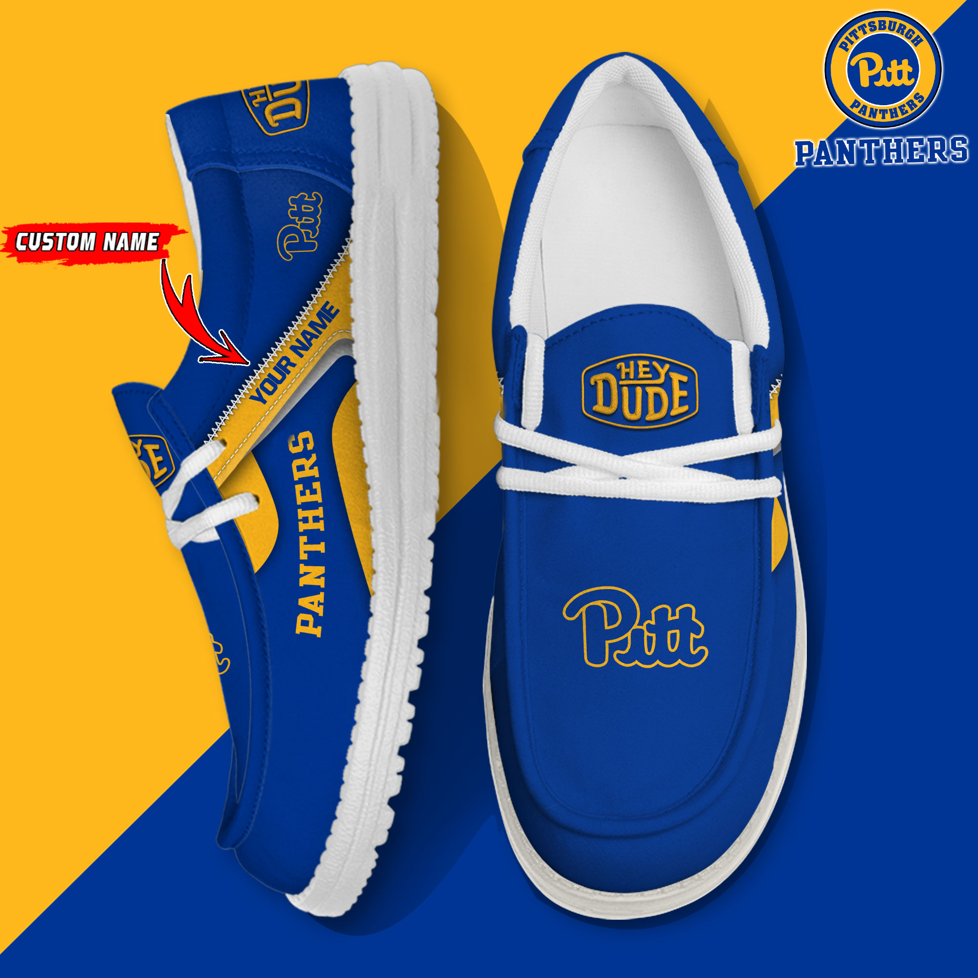 footwearelite pittsburgh panthers custom name hey dude shoes ohbxl