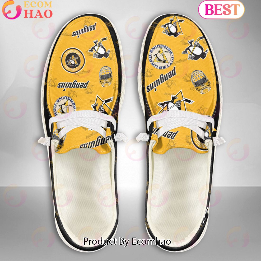 footwearelite pittsburgh penguins custom name hey dude shoes wzynt