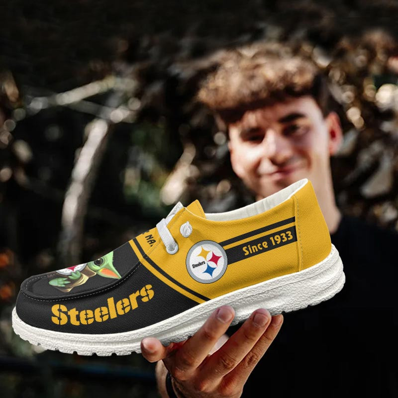 footwearelite pittsburgh steelers custom name hey dude shoes cpvtg