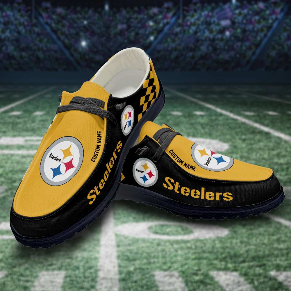 footwearelite pittsburgh steelers custom name hey dude shoes gqmpb