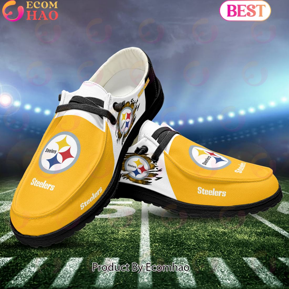 footwearelite pittsburgh steelers custom name hey dude shoes o25w5