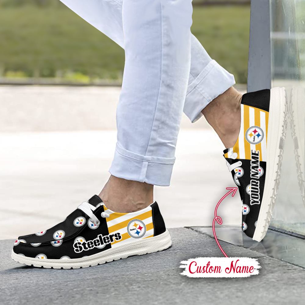 footwearelite pittsburgh steelers custom name hey dude shoes otl04