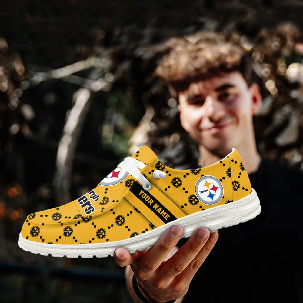 footwearelite pittsburgh steelers custom name hey dude shoes smeez