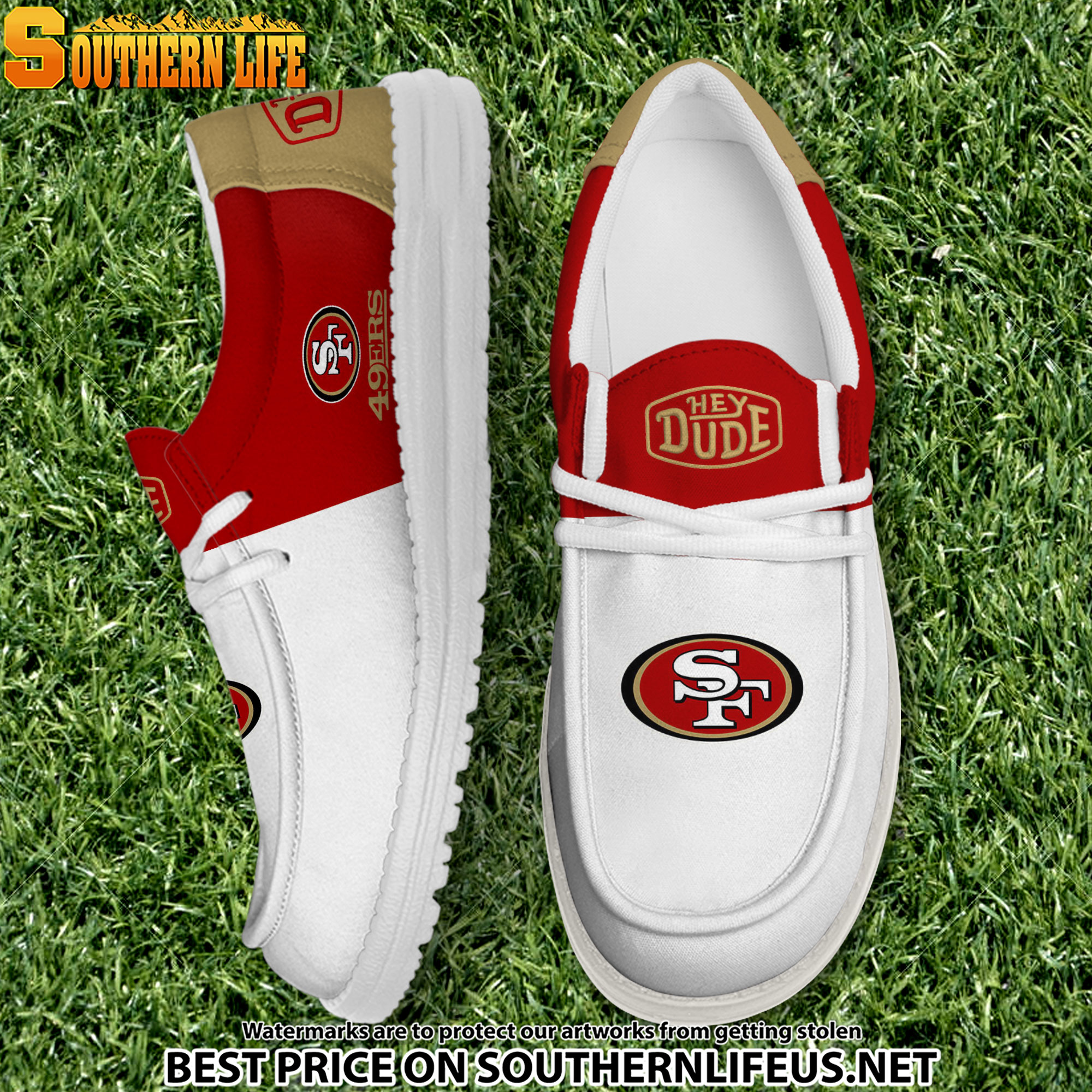 footwearelite san francisco 49ers custom name hey dude shoes 5hhrp