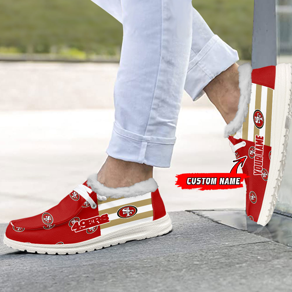 footwearelite san francisco 49ers custom name hey dude shoes eidtw