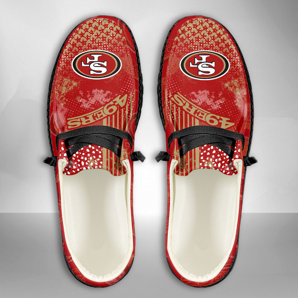 footwearelite san francisco 49ers custom name hey dude shoes mftuy