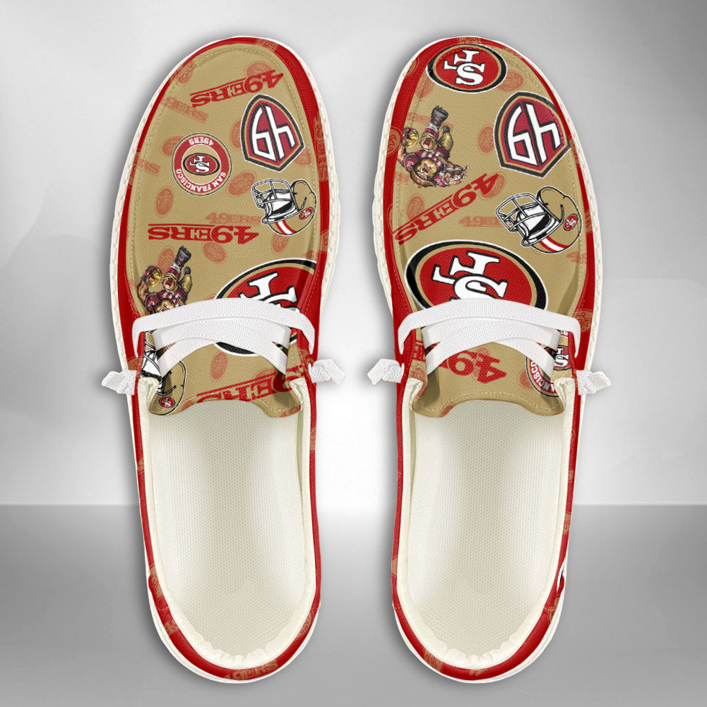 footwearelite san francisco 49ers custom name hey dude shoes r0rd9