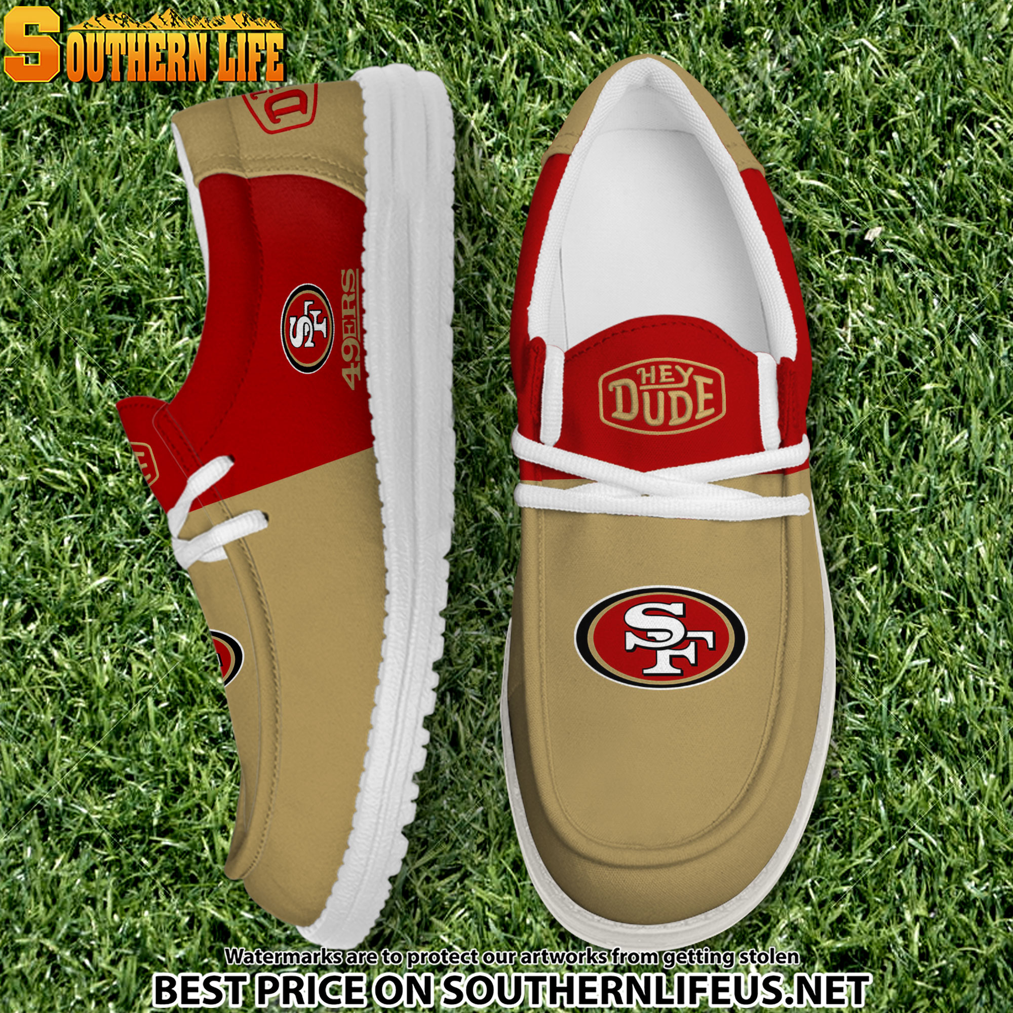 footwearelite san francisco 49ers custom name hey dude shoes twhg3