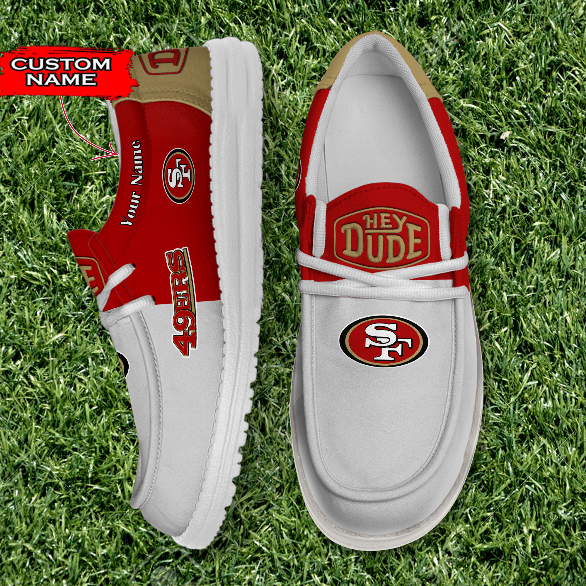 footwearelite san francisco 49ers custom name hey dude shoes wrz1k