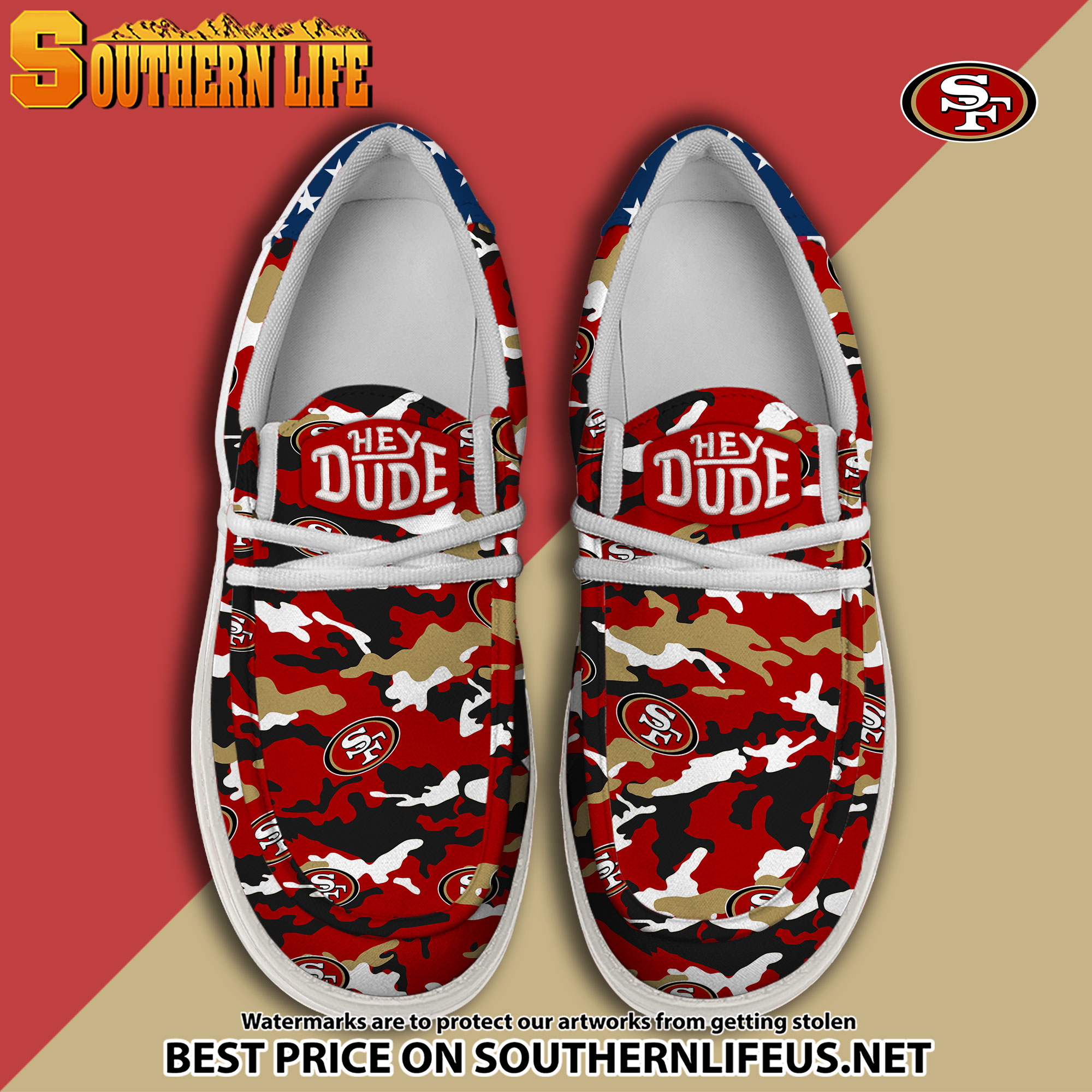 footwearelite san francisco 49ers custom name hey dude shoes zwrm6