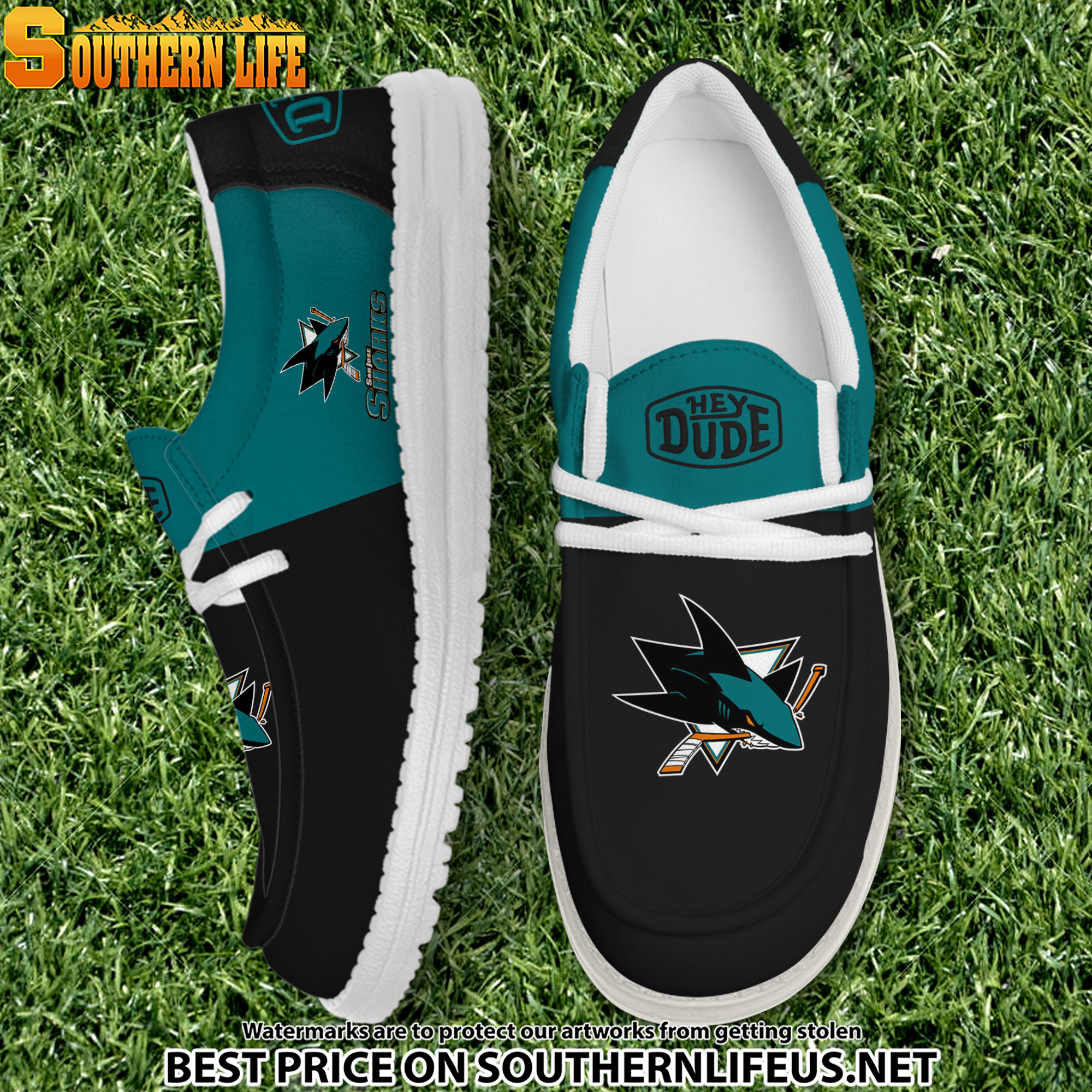 footwearelite san jose sharks custom name hey dude shoes fdnov