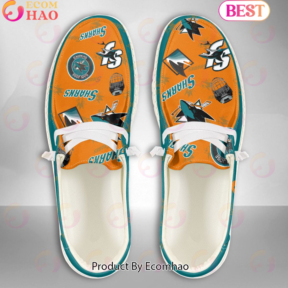 footwearelite san jose sharks custom name hey dude shoes hxyii