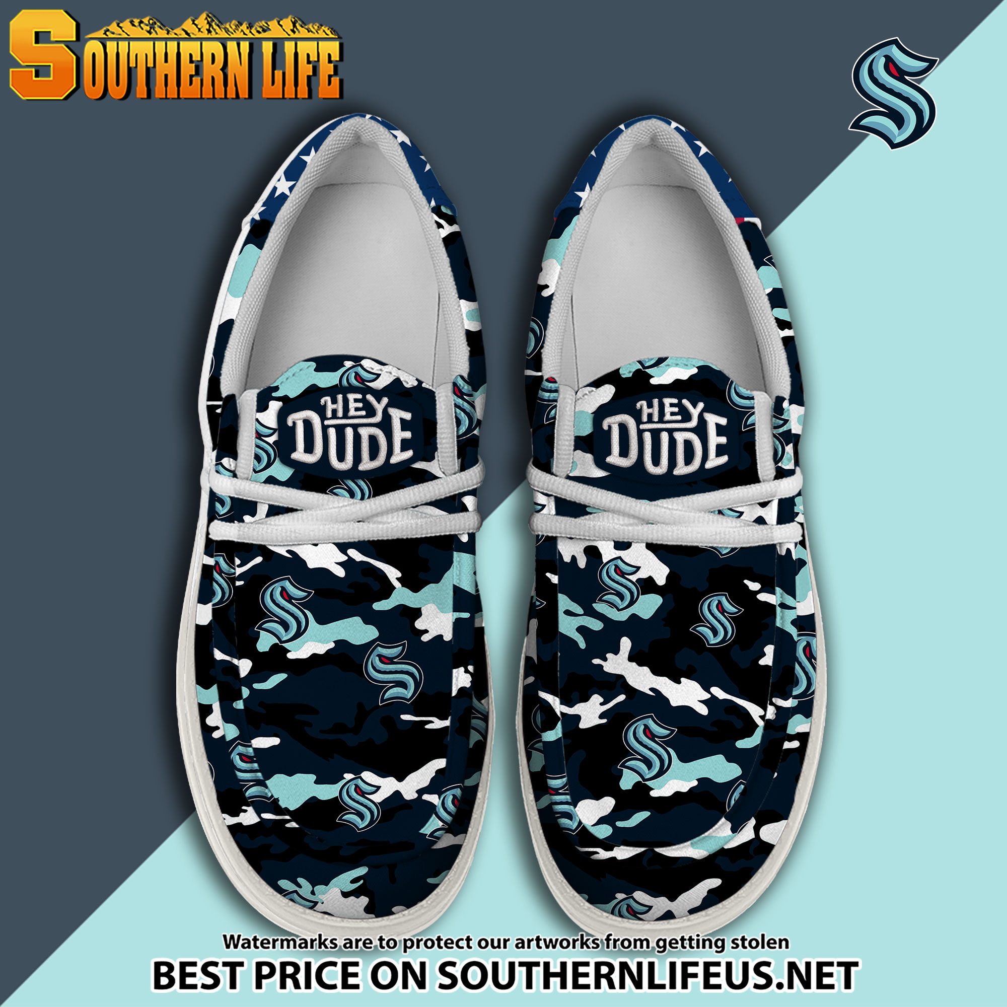 footwearelite seattle kraken custom name hey dude shoes y7nv0