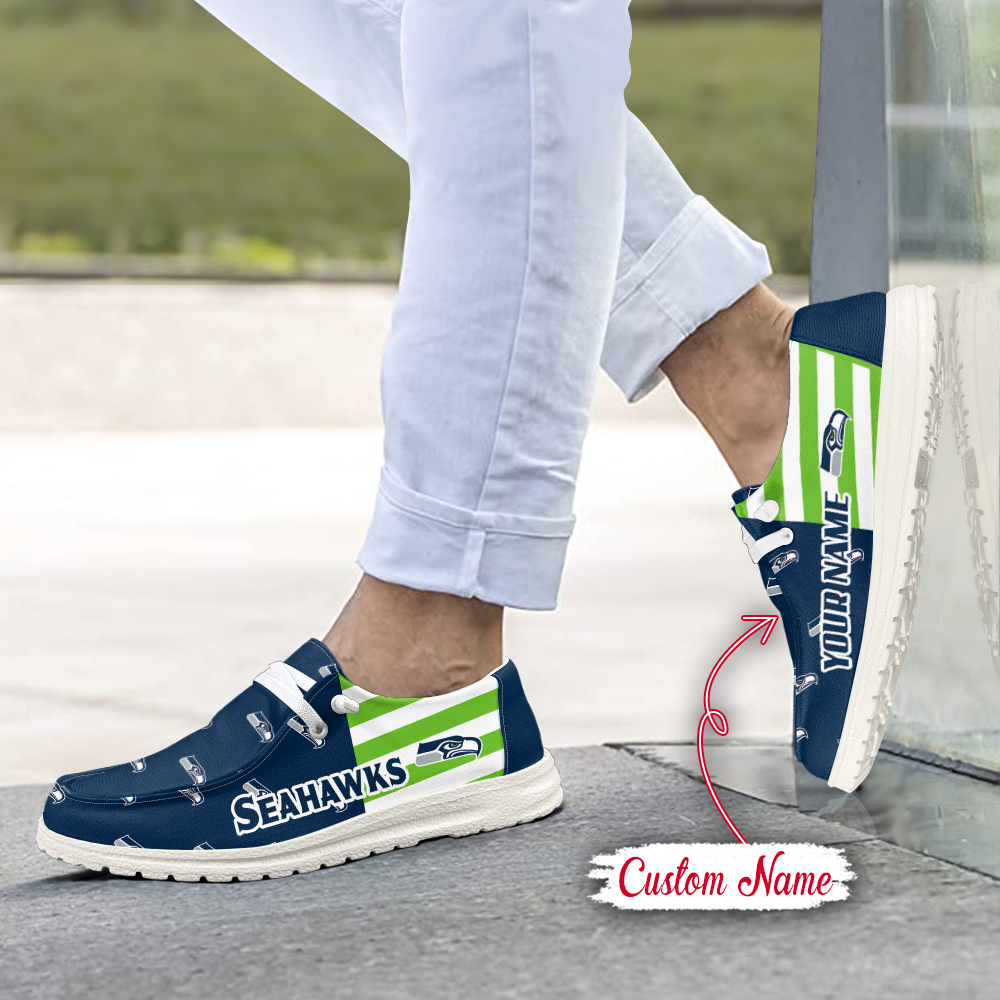 footwearelite seattle seahawks custom name hey dude shoes 8yhjp