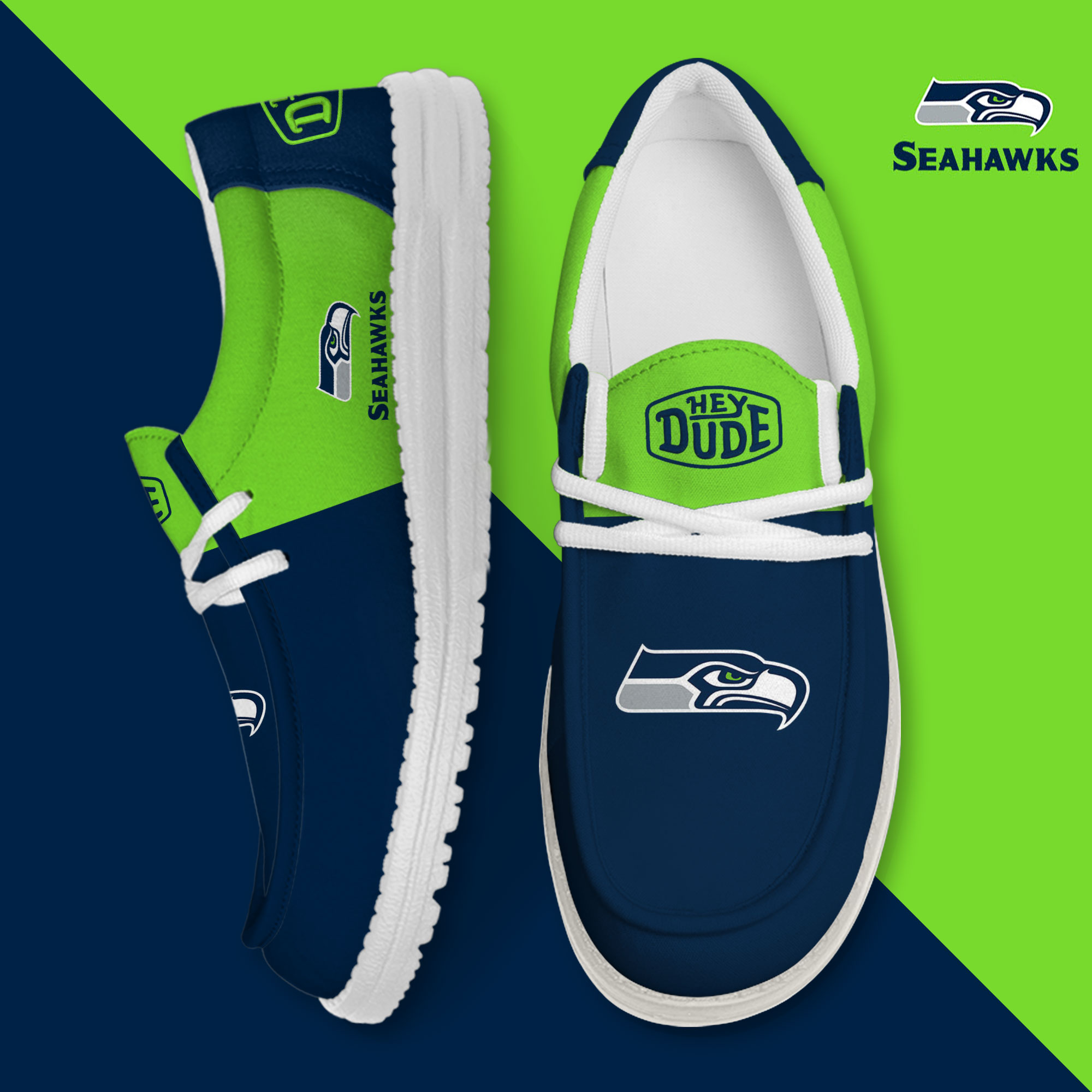 footwearelite seattle seahawks custom name hey dude shoes a2ioe